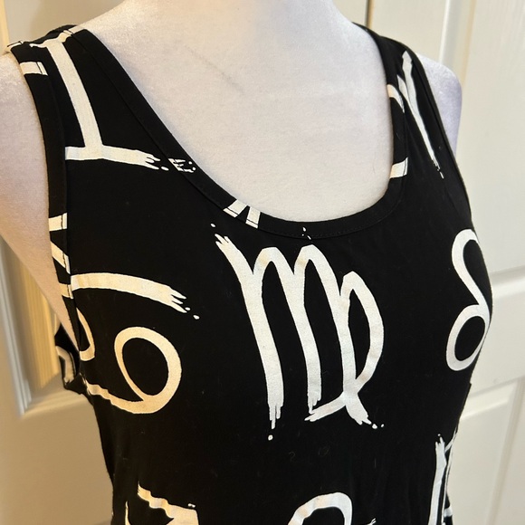 Killstar black & white sleeveless dress, Medium - Picture 2 of 5